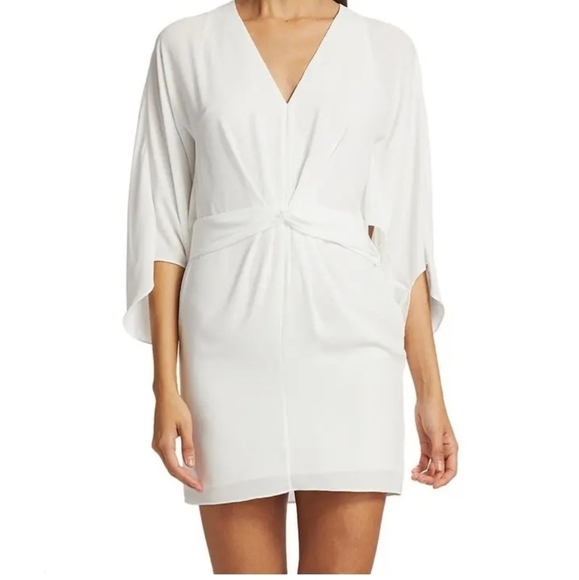 NWT Halston Twist Front Mini Dress 8 - Picture 1 of 14